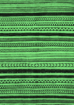 Abstract Emerald Green Modern Rug, abs2297emgrn