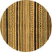 Round Machine Washable Abstract Brown Modern Rug, wshabs2297brn