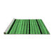 Sideview of Machine Washable Abstract Emerald Green Modern Area Rugs, wshabs2297emgrn