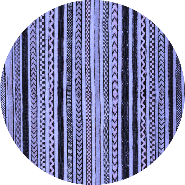 Round Machine Washable Abstract Blue Modern Rug, wshabs2297blu