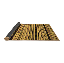 Sideview of Abstract Brown Modern Rug, abs2297brn