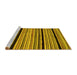 Sideview of Machine Washable Abstract Yellow Modern Rug, wshabs2297yw