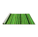 Sideview of Machine Washable Abstract Green Modern Area Rugs, wshabs2297grn