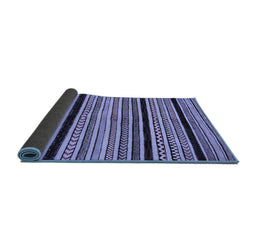 Sideview of Abstract Blue Modern Rug, abs2297blu