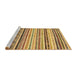 Sideview of Machine Washable Abstract Gen Brown Yellow Rug, wshabs2298