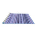 Sideview of Machine Washable Abstract Blue Modern Rug, wshabs2298blu