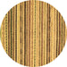 Round Abstract Brown Modern Rug, abs2298brn