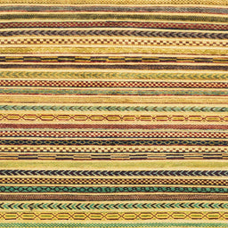 Square Machine Washable Abstract Gen Brown Yellow Rug, wshabs2298