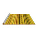 Sideview of Machine Washable Abstract Yellow Modern Rug, wshabs2298yw