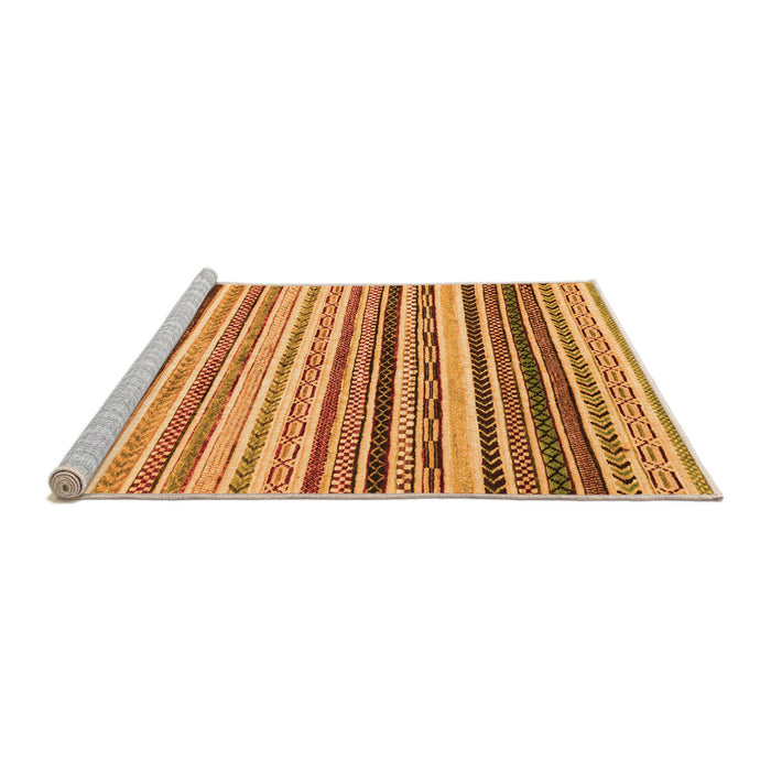 Sideview of Machine Washable Abstract Orange Modern Area Rugs, wshabs2298org