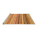 Sideview of Machine Washable Abstract Orange Modern Area Rugs, wshabs2298org