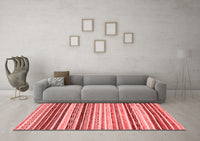 Machine Washable Abstract Red Modern Rug, wshabs2298red