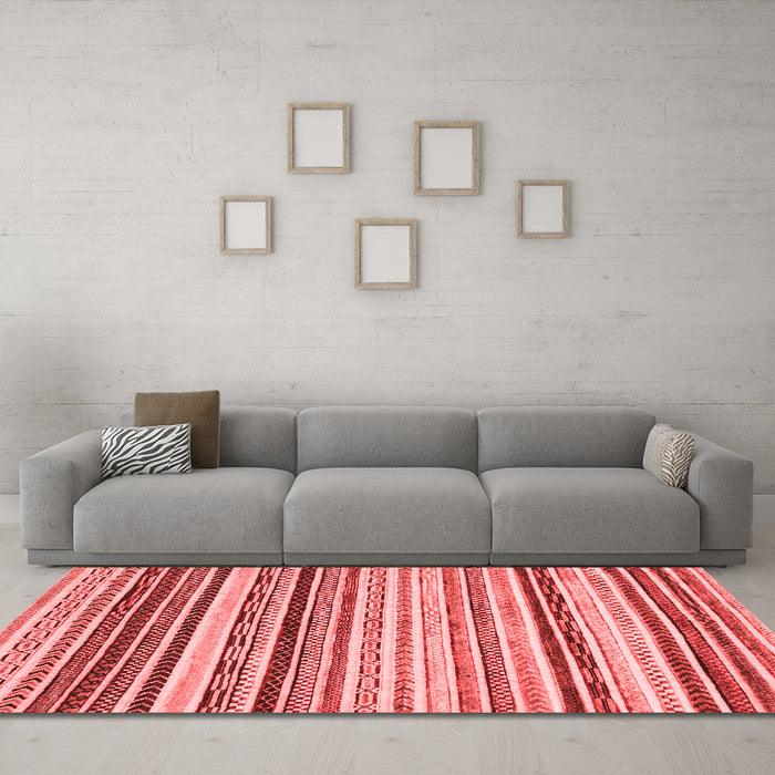 Modern Red Washable Rugs