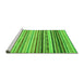 Sideview of Machine Washable Abstract Green Modern Area Rugs, wshabs2298grn