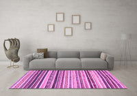 Machine Washable Abstract Purple Modern Rug, wshabs2298pur