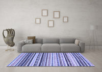 Machine Washable Abstract Blue Modern Rug, wshabs2298blu