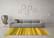 Machine Washable Abstract Yellow Modern Rug in a Living Room, wshabs2298yw