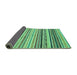 Sideview of Abstract Turquoise Modern Rug, abs2298turq