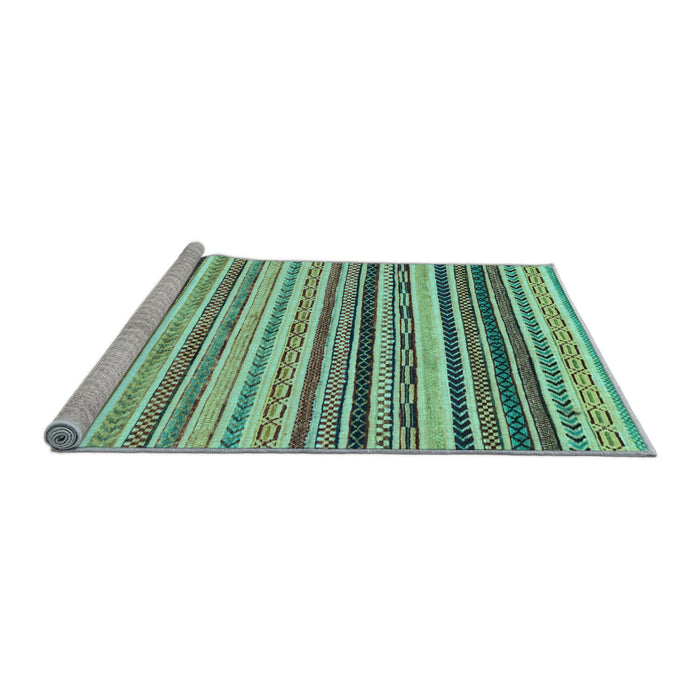 Sideview of Machine Washable Abstract Light Blue Modern Rug, wshabs2298lblu