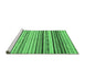 Sideview of Machine Washable Abstract Emerald Green Modern Area Rugs, wshabs2298emgrn