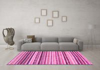 Machine Washable Abstract Pink Modern Rug, wshabs2298pnk