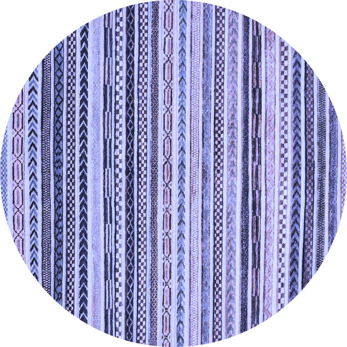 Round Machine Washable Abstract Blue Modern Rug, wshabs2298blu