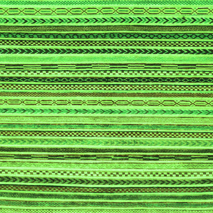 Square Abstract Green Modern Rug, abs2298grn