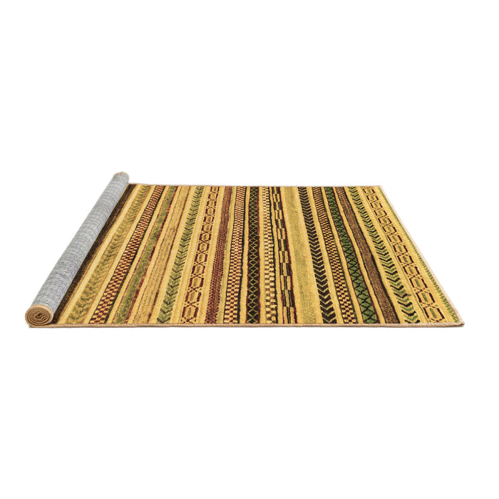 Sideview of Machine Washable Abstract Brown Modern Rug, wshabs2298brn