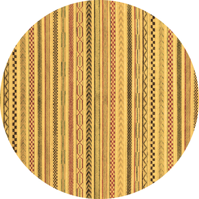 Round Abstract Brown Modern Rug, abs2299brn
