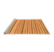 Sideview of Machine Washable Abstract Orange Modern Area Rugs, wshabs2299org