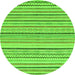 Round Abstract Green Modern Rug, abs2299grn