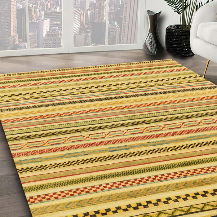 Machine Washable Abstract Sedona Brown Rug in a Family Room, wshabs2299