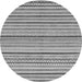 Round Abstract Gray Modern Rug, abs2299gry