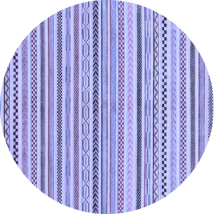 Round Machine Washable Abstract Blue Modern Rug, wshabs2299blu