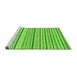 Sideview of Machine Washable Abstract Green Modern Area Rugs, wshabs2299grn