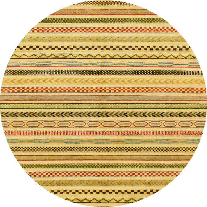 Round Abstract Sedona Brown Modern Rug, abs2299