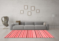 Machine Washable Abstract Red Modern Rug, wshabs2299red