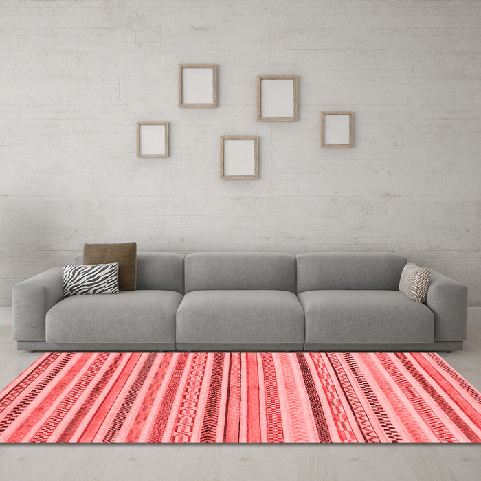 Modern Red Washable Rugs
