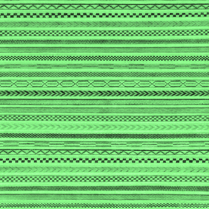 Square Machine Washable Abstract Emerald Green Modern Area Rugs, wshabs2299emgrn