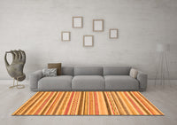 Machine Washable Abstract Orange Modern Rug, wshabs2299org