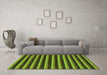 Machine Washable Abstract Green Modern Area Rugs in a Living Room,, wshabs229grn