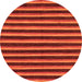 Round Machine Washable Abstract Orange Modern Area Rugs, wshabs229org