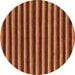 Round Abstract Brown Modern Rug, abs229brn