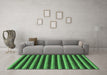 Machine Washable Abstract Emerald Green Modern Area Rugs in a Living Room,, wshabs229emgrn