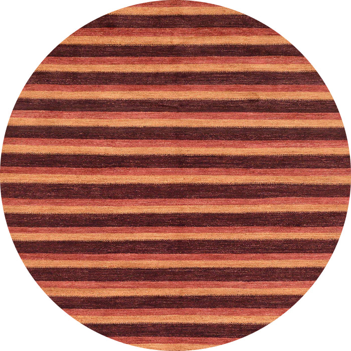 Round Abstract Bright Orange Modern Rug, abs229