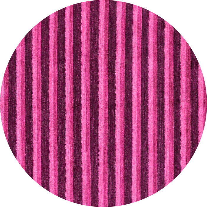 Round Machine Washable Abstract Pink Modern Rug, wshabs229pnk