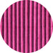 Round Abstract Pink Modern Rug, abs229pnk