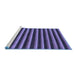 Sideview of Machine Washable Abstract Blue Modern Rug, wshabs229blu