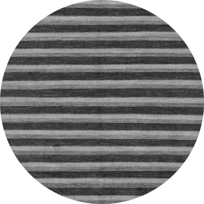 Round Machine Washable Abstract Gray Modern Rug, wshabs229gry