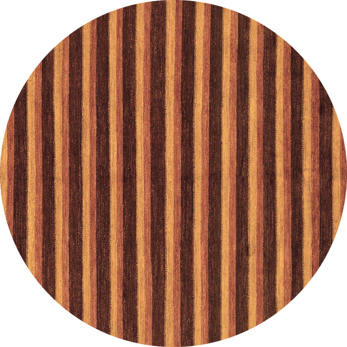 Round Machine Washable Abstract Brown Modern Rug, wshabs229brn